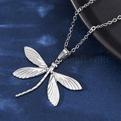 Dragonfly 304 Stainless Steel Pendant Necklaces&nbsp;NJEW-H059-05P