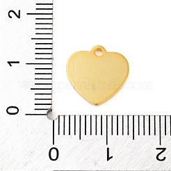 スターリングシルバーのハートチャーム925個  ゴールドカラー  12x12x1mm  穴：1.4mm&nbsp;STER-F057-03G-03
