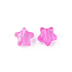 透明なアクリルビーズ  スター  蘭  9x9.5x5.5mm  穴：2mm  約2000個/500g&nbsp;MACR-S373-45-B11