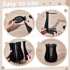 木製パズル花瓶の置物  ホームオフィスのデスクトップ装飾用  ブラック  完成品：160x220mm&nbsp;DIY-WH0740-14