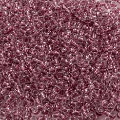 TOHOラウンドシードビーズ  日本製シードビーズ  （1015)つの赤面の裏地付きクリスタル  8/0  3mm  穴：1mm  約222PCS /ボトル  10 G /ボトル&nbsp;SEED-JPTR08-1015
