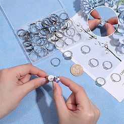 48Pcs 4 Styles Adjustable 304 Stainless Steel Finger Rings Components&nbsp;STAS-PH0007-36