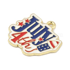 Independence Day Alloy Enamel Pandants&nbsp;LS-FIND-M083-05C-G