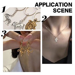 64Pcs 8 Styles Tibetan Style Alloy Pendants&nbsp;FIND-AR0005-03