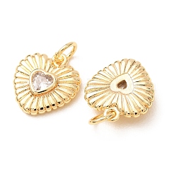 Valentine's Day Brass Pave Cubic Zirconia Charms&nbsp;CU-K002-44G-B