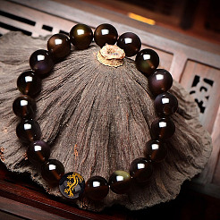 2 Strands Gold Stamp Glass Beads Strands&nbsp;GLAA-HY0001-42
