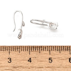 925スターリングシルバースタンドピアス  プラチナ  花  14.5x4mm&nbsp;EJEW-P305-02G-P