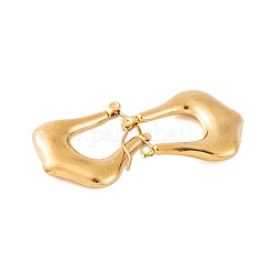 イオンプレーティング（IP）304ステンレススチールフープピアス（女性用）  18KGP本金メッキ  25x4mm&nbsp;EJEW-P279-25G