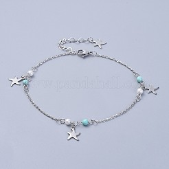 304 Stainless Steel Charm Anklets&nbsp;AJEW-AN00265
