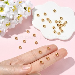 シェグレイスの真鍮ビーズ  ロンデル  カドミウムフリー＆ニッケルフリー＆鉛フリー  18KGP本金メッキ  5x2.5mm  穴：2mm&nbsp;XGR0117G-124G