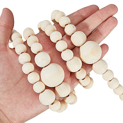 Round Wooden Beaded Garland for Christmas Tree Decoration&nbsp;AJEW-WH20019-62