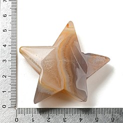 Natural Cherry Blossom Agate Carved Healing Star Figurines&nbsp;PW-WG47898-01