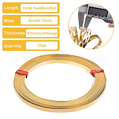 Brass Flat Bezel Wire&nbsp;CWIR-WH0016-02B