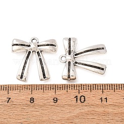 合金のチベット風チャーム  ちょう結びのチャーム  アンティークシルバー  20.5x20.5x4mm  穴：1.6mm  約400個/1000g&nbsp;AL-CBA5212-13AS