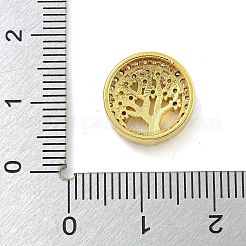 Rack Plating Brass Micro Pave Cubic Zirconia Beads&nbsp;KK-G513-80G