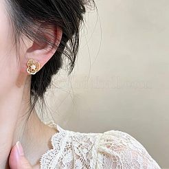 Alloy & Imitation Pearl Stud Earrings&nbsp;WG51E44-01