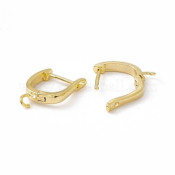 Brass Hoop Earring Findings with Latch Back Closure&nbsp;KK-A172-19G