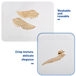 12 Pairs Wing Alloy Brooches&nbsp;JEWB-CA0001-82