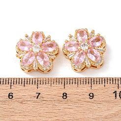Brass Micro Pave Cubic Zirconia Beads&nbsp;KK-A284-19G-03