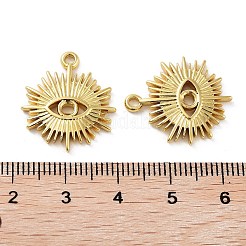 304ステンレスペンダント  18KGP本金メッキ  目  21x18x2.5mm  穴：1.8mm&nbsp;STAS-F304-04G-01