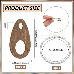 100Pcs Wood Floss Bobbin&nbsp;DIY-BC0013-82B