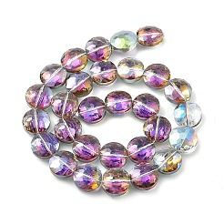 Electroplate Transparent Glass Beads Strands&nbsp;EGLA-M032-01A-FR