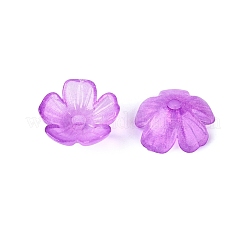 透明プラスチックビーズキャップ  5  - 花びらの花  ツートン  ミディアム蘭  10.5x10.5x4mm  穴：1.6mm  約3846個/500g&nbsp;KY-Q005-02A-06