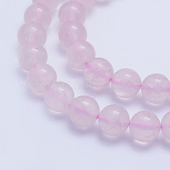 Natural Brazil Rose Quartz Beads Strands&nbsp;G-L478-35-8mm