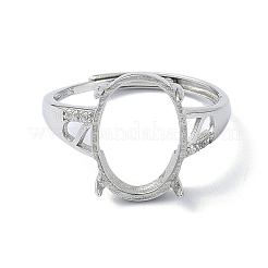 Adjustable 925 Sterling Silver Ring Components&nbsp;STER-K179-38P