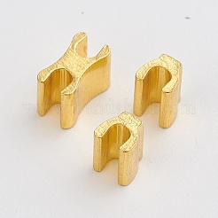 服装アクセサリー  真鍮ジッパー修理ジッパーストッパーとプラグダウン  ゴールドカラー  6x9x5mm  5x6x5mm  3個/セット&nbsp;KK-WH0033-87G