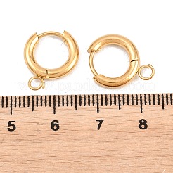 316 Stainless Steel Huggie Hoop Earring Findings&nbsp;EJEW-B158-01A-G