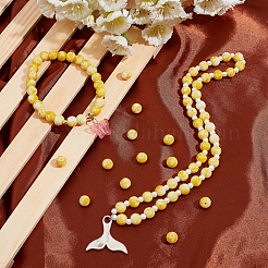 Baking Paint Glass Round Bead Strands&nbsp;DGLA-AR0001-02