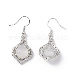 Natural Quartz Crystal Vase Dangle Earrings&nbsp;EJEW-A092-01P-20