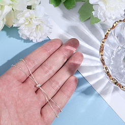 2Pcs 925 Sterling Silver Box Chain Slider Bracelet Making&nbsp;MAK-BBC0001-23