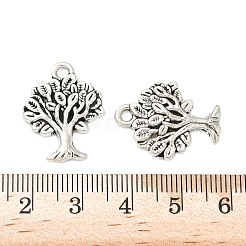 合金のチベット風チャーム  カドミウムフリー＆鉛フリー  木のチャーム  アンティークシルバー  22.5x17x2.5mm  穴：2mm  約578個/1000g&nbsp;FIND-L022-10AS