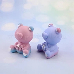 クマの形のキャンドル DIY 食品グレードのシリコン型  キャンドル作り用  ホワイト  7x6.5cm&nbsp;PW-WG57883-01