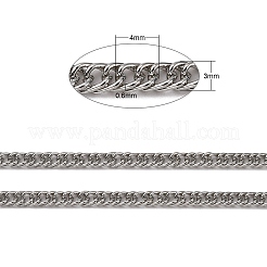 Iron Flat Double Link Chains&nbsp;CH-ZX009-4x3mm-P