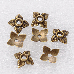 Tibetan Style Alloy Bead Caps&nbsp;TIBEB-Q018-B-LF