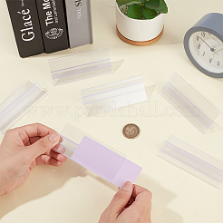 PVCラベルホルダー  棚の値札ホルダー  パントリー用 小売商品 ショッピング モール  長方形  透明  9.9x4.2x1.8cm&nbsp;AJEW-WH0796-60A