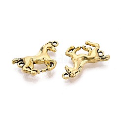 Tibetan Style Alloy Horse Links Connector Charms&nbsp;PALLOY-WH0110-37AG-01