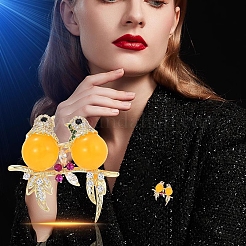 Magpie Alloy Rhinestone Brooches for Backpack Clothes&nbsp;PW-WG4E8D5-01
