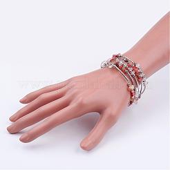Five Loops Wrap Gemstone Beads Bracelets&nbsp;BJEW-JB02589