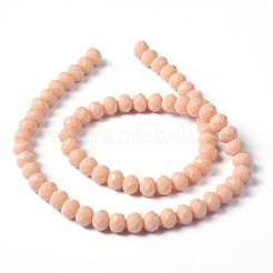 1 Strand Opaque Solid Old Lace Color Crystal Glass Rondelle Bead Strands&nbsp;X-EGLA-F047A-07