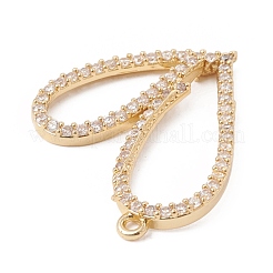 Eco-Friendly Rack Plating Brass Micro Pave Cubic Zirconia Pendants&nbsp;KK-F835-05G