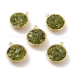 Natural Peridot Chip Pendants&nbsp;KK-C242-05G-07