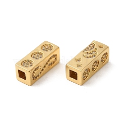 Rack Plating Brass Micro Pave Cubic Zirconia Beads&nbsp;KK-K377-14G