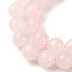 Natural Rose Quartz Beads Strands&nbsp;G-F808-C03-10mm-AA