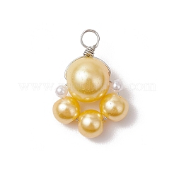 ラウンド  プラチナ  24x16x10mm  穴：2.2mm&nbsp;PALLOY-JF03612-01