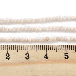 天然養殖淡水パールビーズ連売り  ポテト  古いレース  1.8~2.2mm  穴：0.5mm  約95~97個/連  7.09~7.28インチ（18~18.5cm）&nbsp;PEAR-C003-03