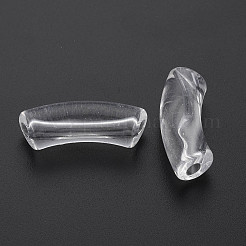透明なアクリルビーズ  カーブチューブ  透明  36x13.5x11.5mm  穴：4mm&nbsp;X-MACR-S372-001C-001
